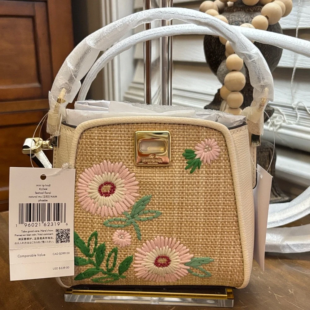 Kate Spade Cream and Green Floral Mini Bag - Picture 1 of 2